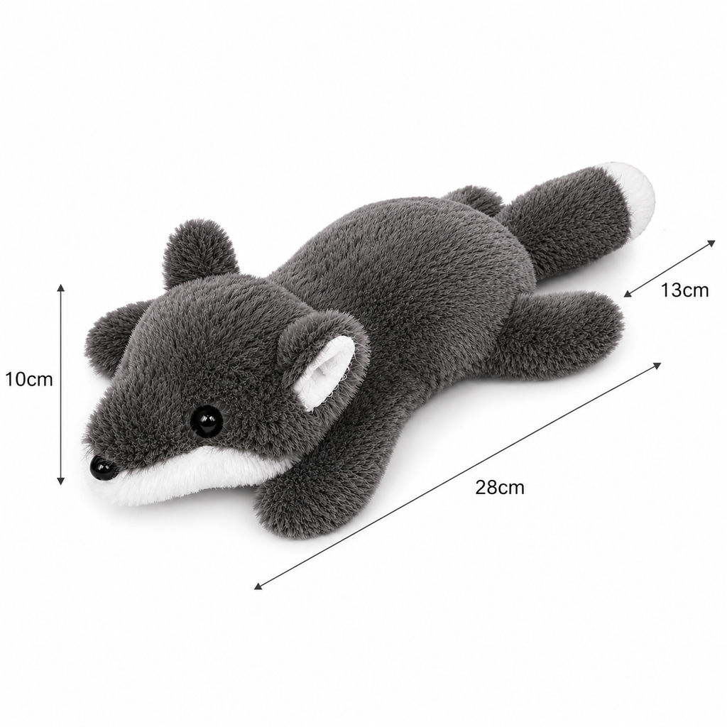 Plush Grey Fox Dog Toy – Soft Stuffed Companion Toy for Dogs & Puppies