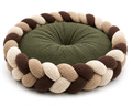 Handwoven Braided Calming Pet Bed – Soft Cushion Nest for Cats & Small Dogs